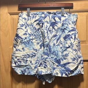 H&M Blue Floral High Waist Women's Shorts